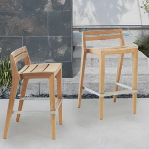 Teak Bar Chairs for Outdoor Seating Outdoor teak bar chairs for patio and garden seating