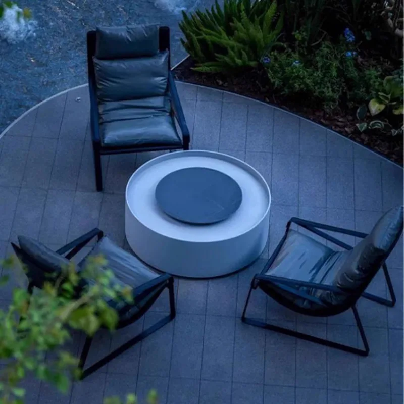 Modern Patio Lounge Furniture Modern patio lounge chairs with round outdoor coffee table