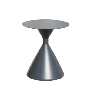 Dark Gray Aluminum Outdoor Side Table Dark gray modern aluminum outdoor side table
