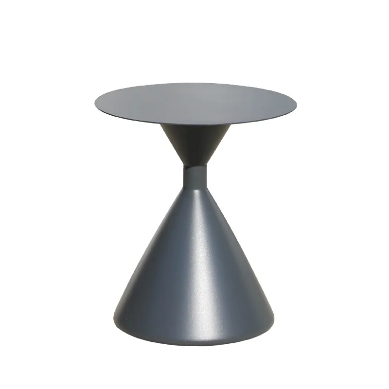 Dark Gray Aluminum Outdoor Side Table Dark gray modern aluminum outdoor side table