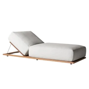 Adjustable Teak Sun Lounger Teak Outdoor Sun Lounger with Adjustable Backrest