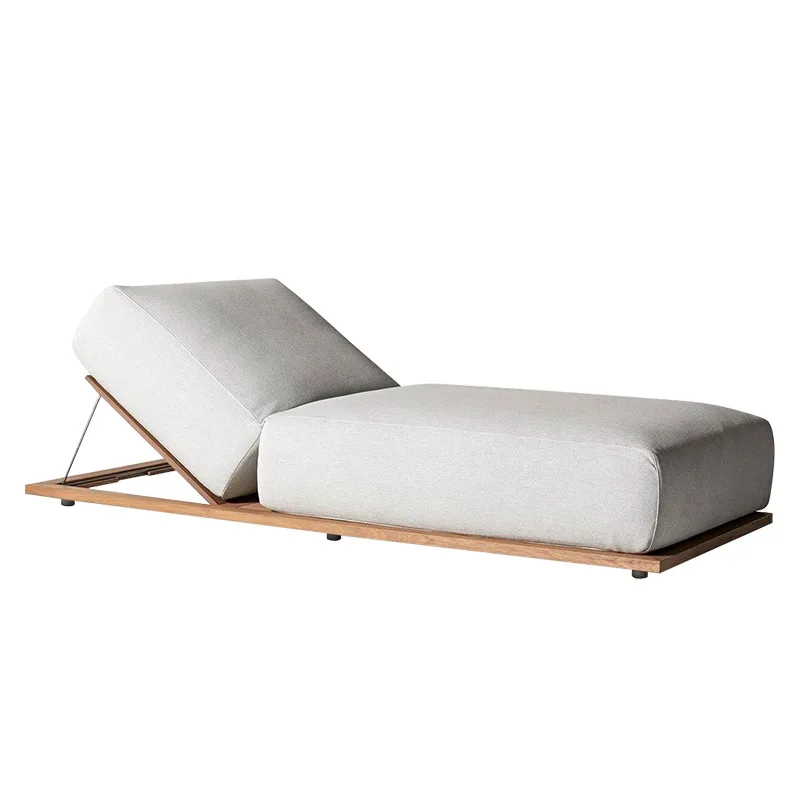 Adjustable Teak Sun Lounger Teak Outdoor Sun Lounger with Adjustable Backrest
