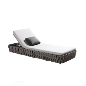 Outdoor Wicker Chaise Lounge Outdoor wicker chaise lounge with adjustable backrest