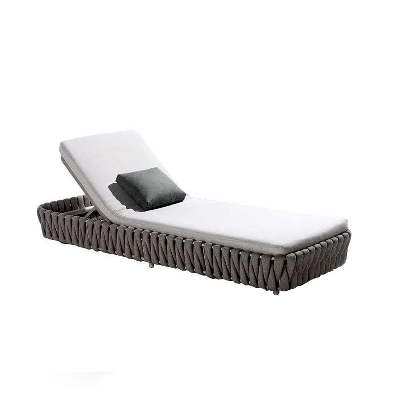 Outdoor Wicker Chaise Lounge Outdoor wicker chaise lounge with adjustable backrest